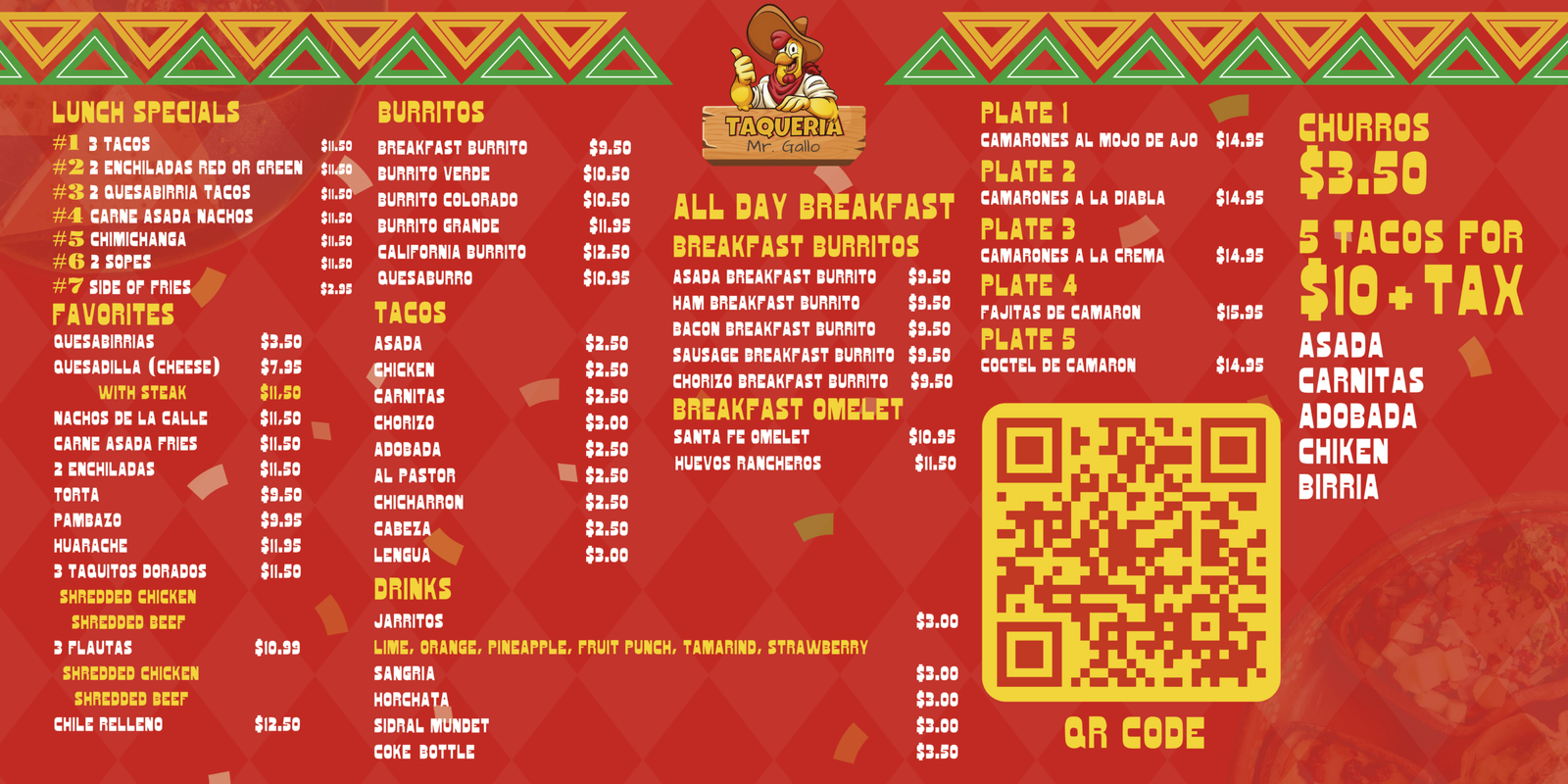 MENU GALLO FINAL HORIZON